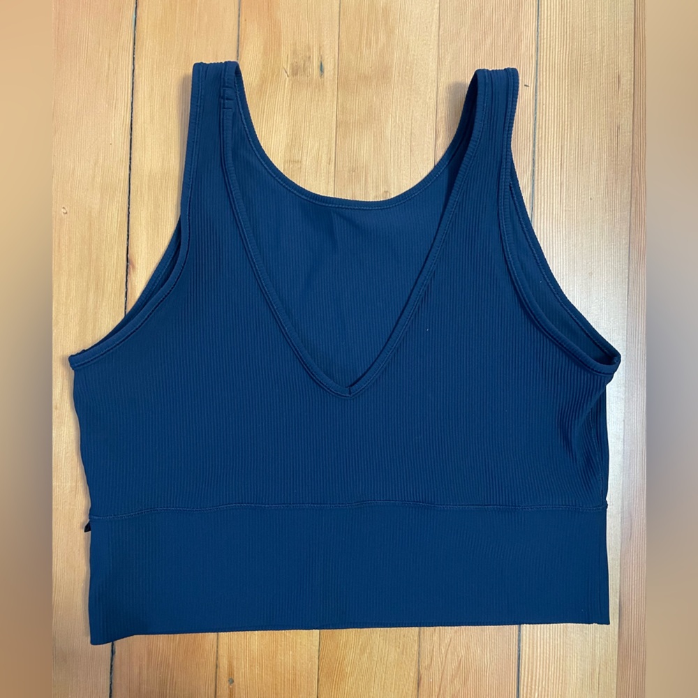 Lululemon Power Pivot Tank Top Rib Navy L XL